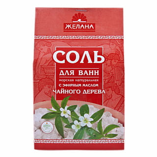 Sól do Kąpieli z Olejkiem z Drzewa Herbacianego - Żelana 500 g