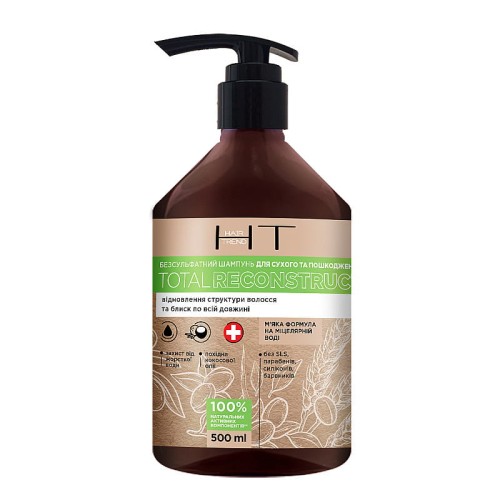 Hair Trend Szampon do włosów suchych i zniszczonych Całkowita Rekonstrukcja 500ml