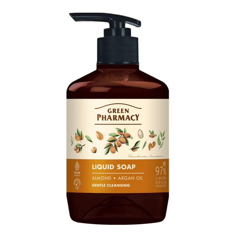 Green Pharmacy Mydlo w plynie Migdal Argan 460ml.jpg