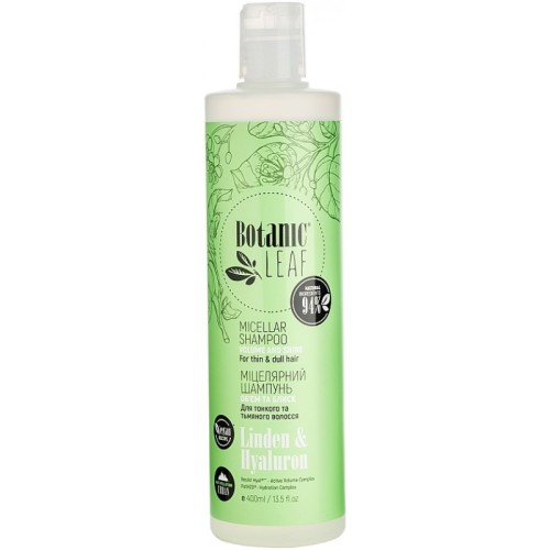 Botanic Leaf Szampon Micelarny dla cienkich i matowych włosów Objętośc i Blask 400ml.jpg