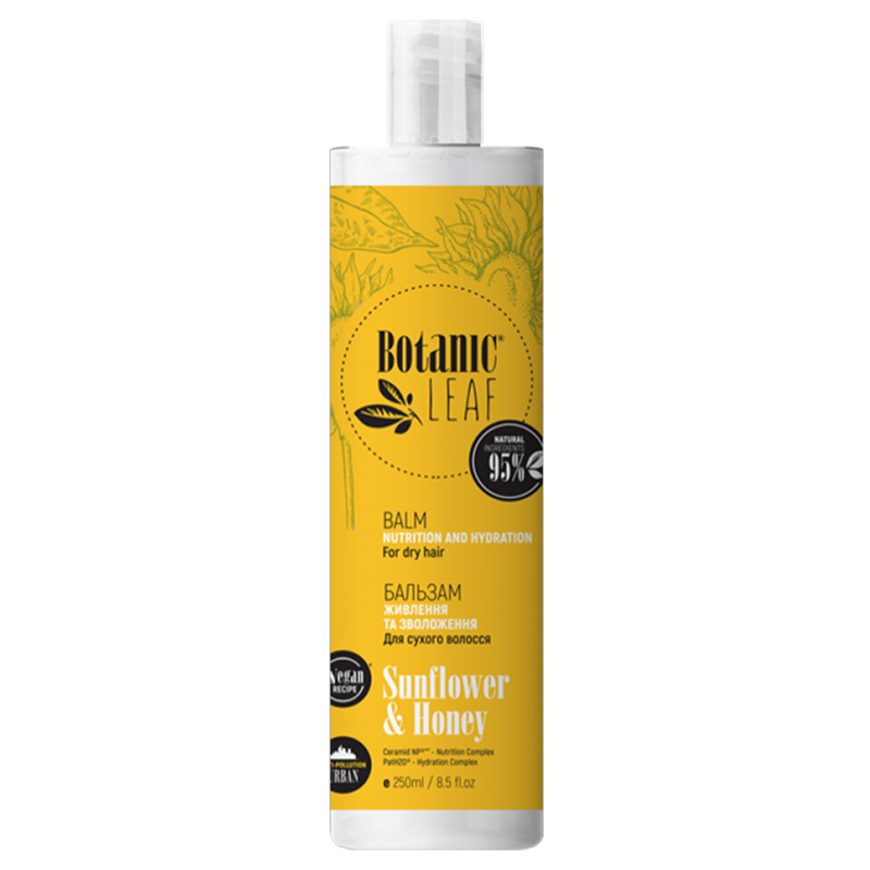 Botanic Leaf Odżywka dla włosów suchych Słonecznik i Miód 250ml.jpg