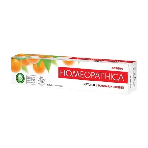 Astera Homeopathica Naturalna pasta do zębów bez fluoru bez SLS bez mięty Sorbet Mandarynkowy 75ml.jpg