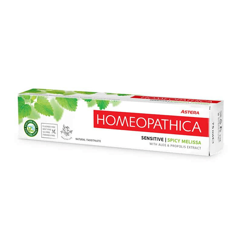 Astera Homeopathica Naturalna pasta do zębów wrażliwych bez fluoru bez SLS bez mięty Melisa i Aloes 75ml.jpg